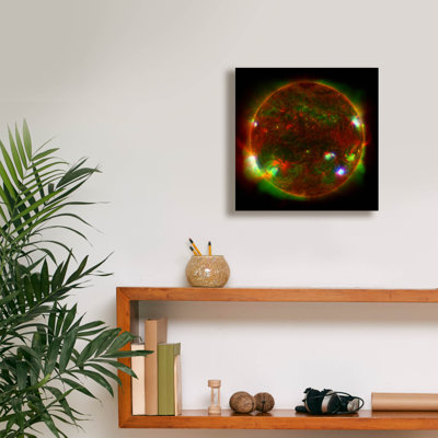  'Three-telescope View Of The Sun' by NASA Canvas Wall Art, 12" x 12"