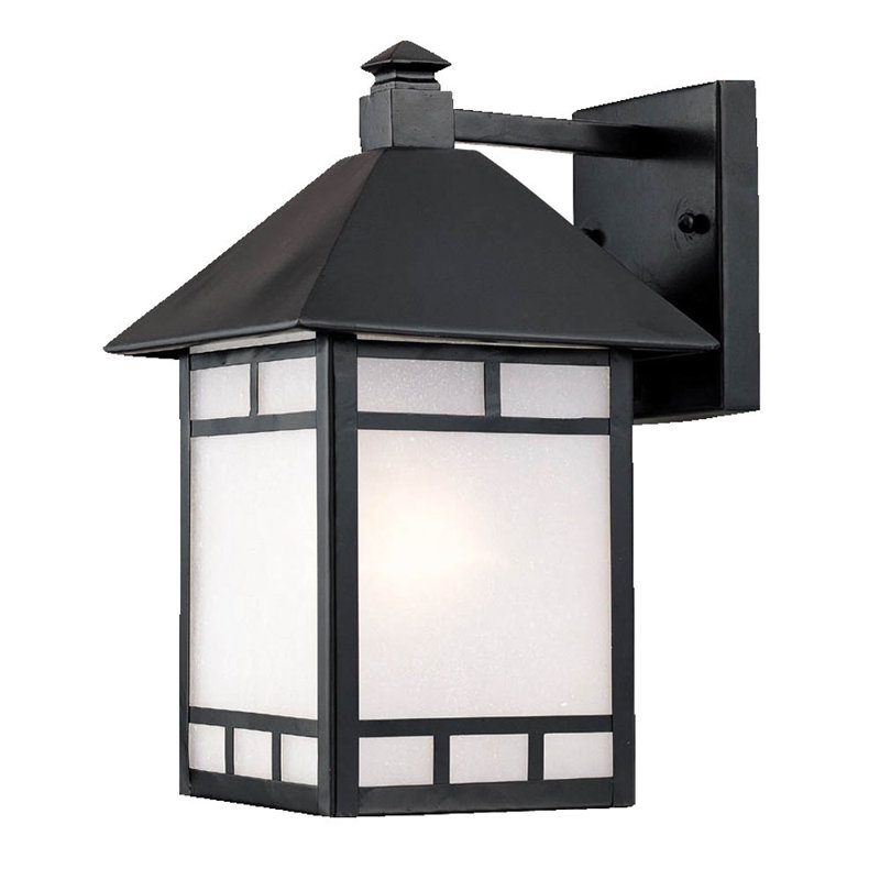 Lanterne murale d'extérieur à DEL intégrée 1 lumière Erving, Noir mat, H 15,5 po x l 10 po x P 11,5 po