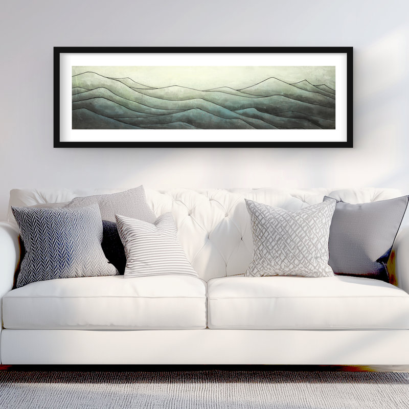 In the Waves - Waves Living, reproduction encadrée avec passe-partout | Décoration