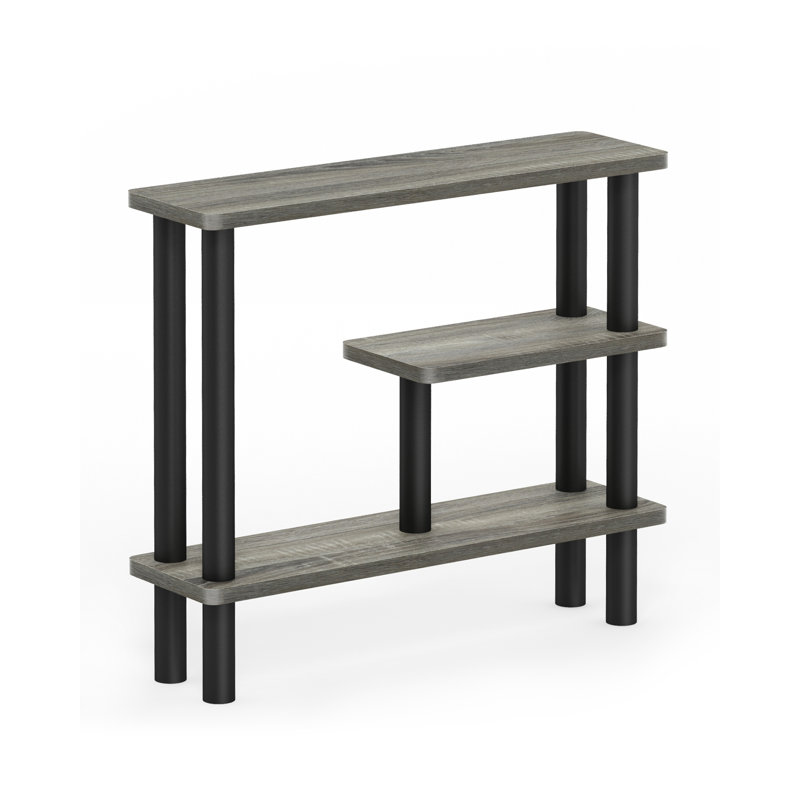 Plastic Shelving Unit, French Oak Grey/Black