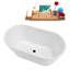 1369.1mm x 744.2mm Freestanding Soaking Acrylic Bathtub-81616127