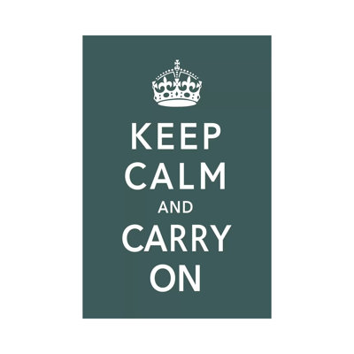Keep Calm & Carry On - Wrapped Canvas Print