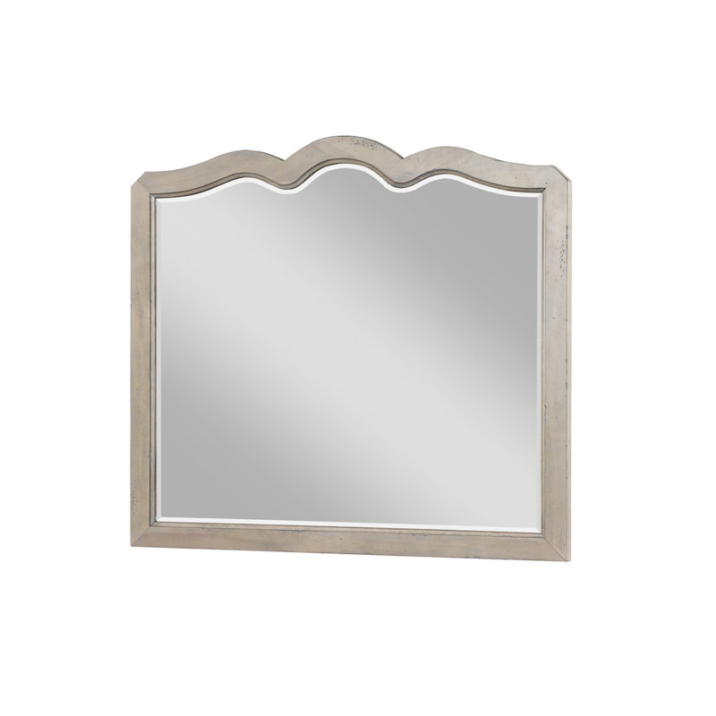 Miroir French Country Grove - Peuplier et finition blanche, aucun assemblage requis