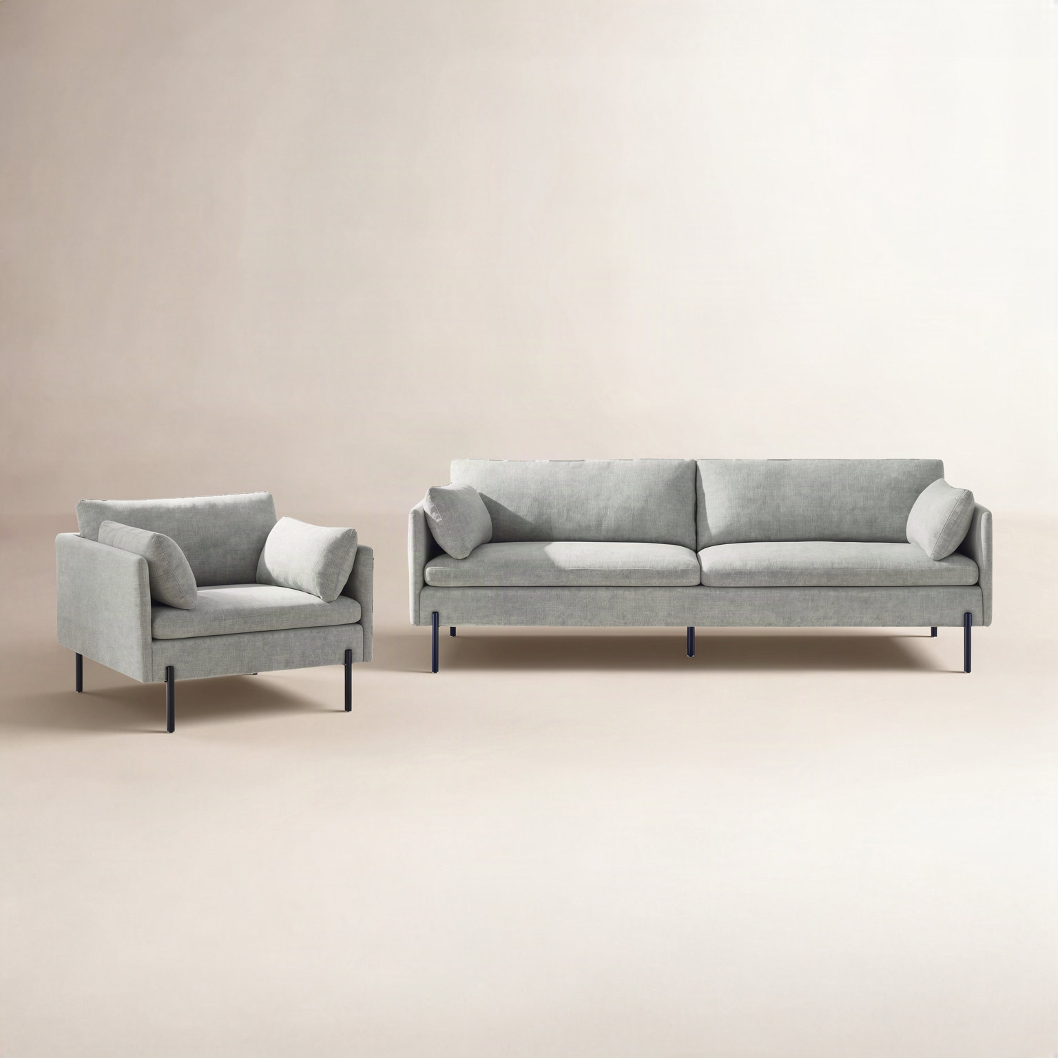 Moab 2-Piece Living Room Set, Fredrickson Marble Polyester