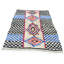 Tapis blanc cassé / blanc / rouge / bleu / noir One-of-a-Kind 4 pi 10 po x 6 pi 9 po