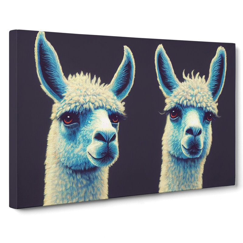 The Two Llamas Vol.1 - Wrapped Canvas, 35cm H x 50cm W x 3cm D