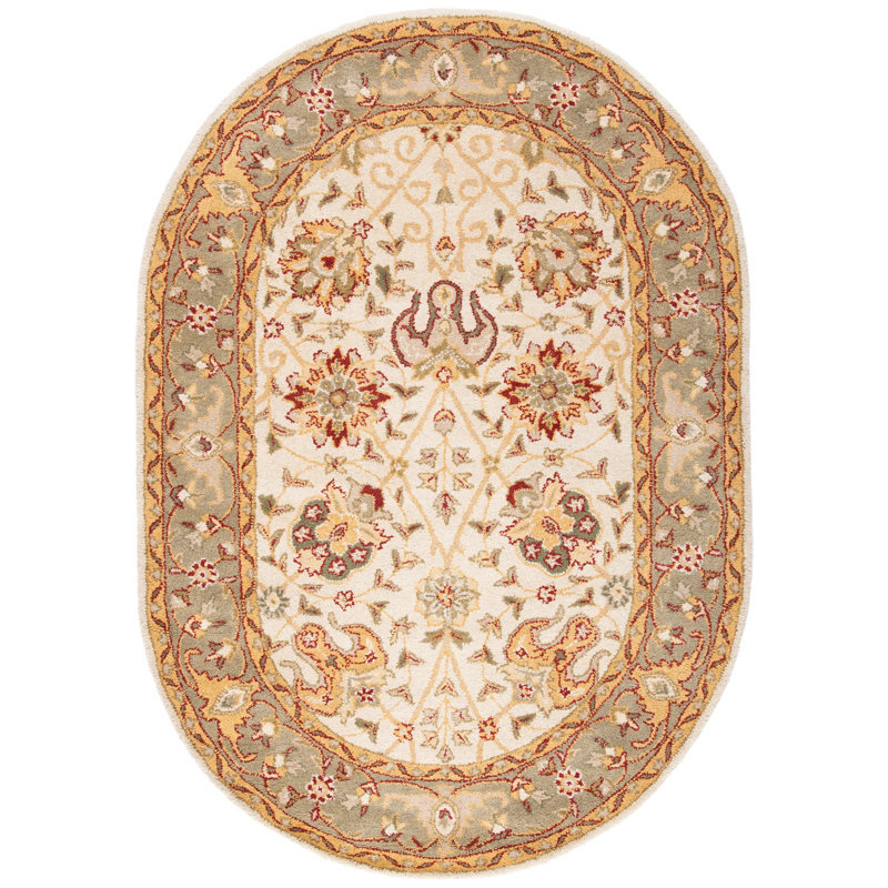 Dunbar Hand Tufted Wool Oriental Rug, Oval 7'6" x 9'6"