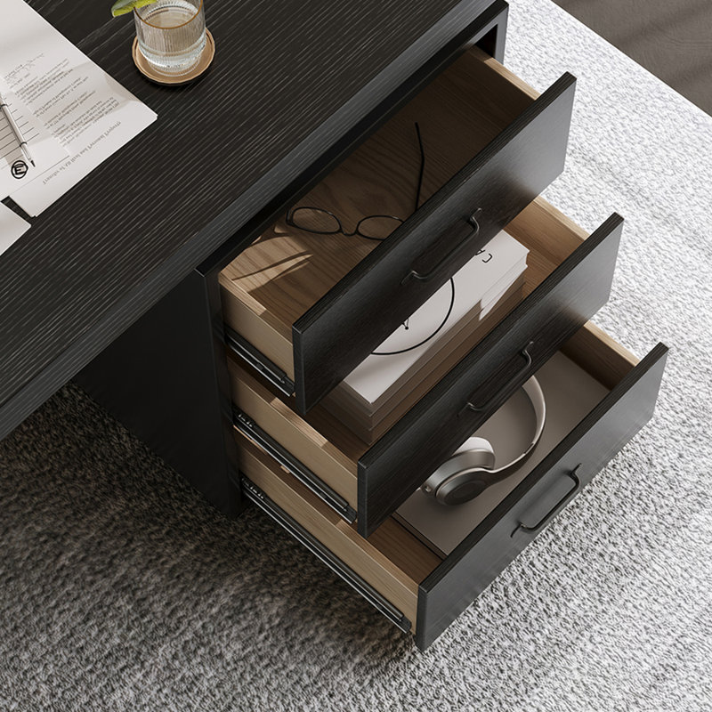 Bureau de conception industrielle moderne, H 29,53 po x l 70,87 po x P 31,5 po