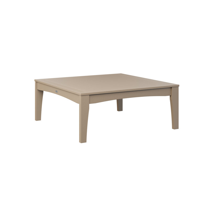Berlin Gardens Classic Terrace Square Coffee Table, Weatherwood