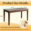 Table d'ordinateur Mid-Century moderne en bois massif avec tiroirs - 47,2 po-1783016175