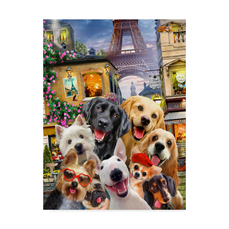 Paris Dogs Gallery-Wrapped Canvas Art by Howard Robinson