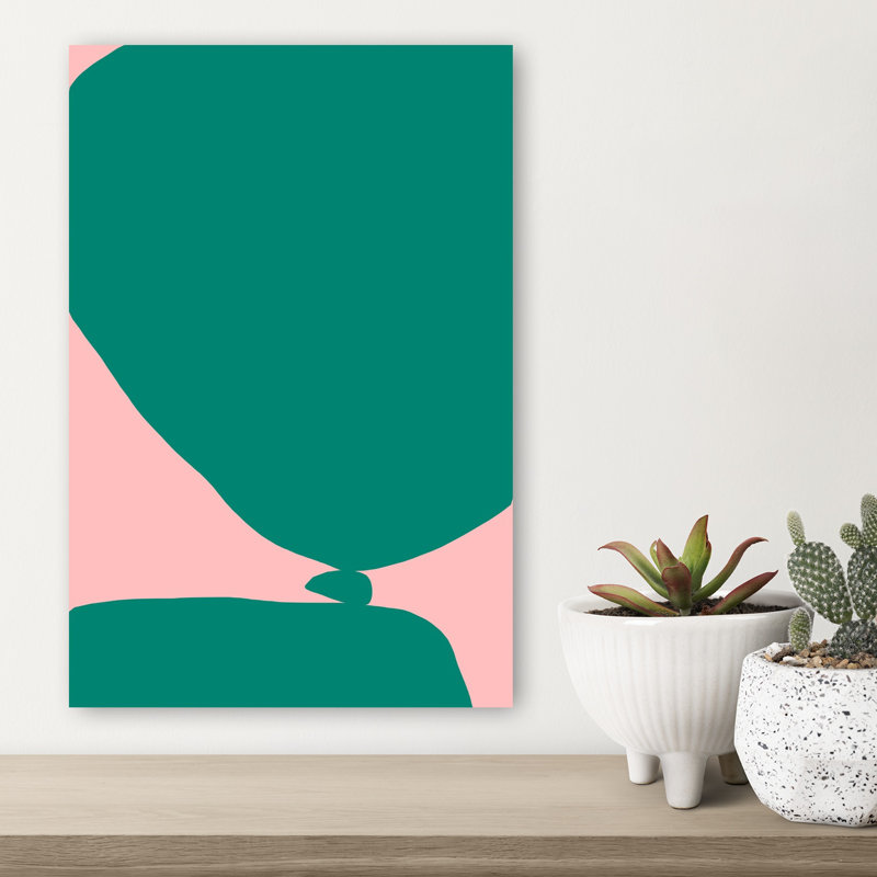 Art mural minimaliste contemporain, 18" H x 12" W