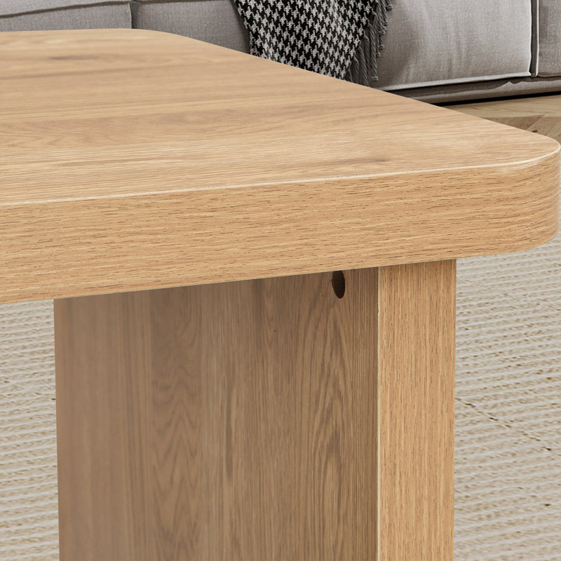 Table basse rectangulaire en bois détachable, Chêne