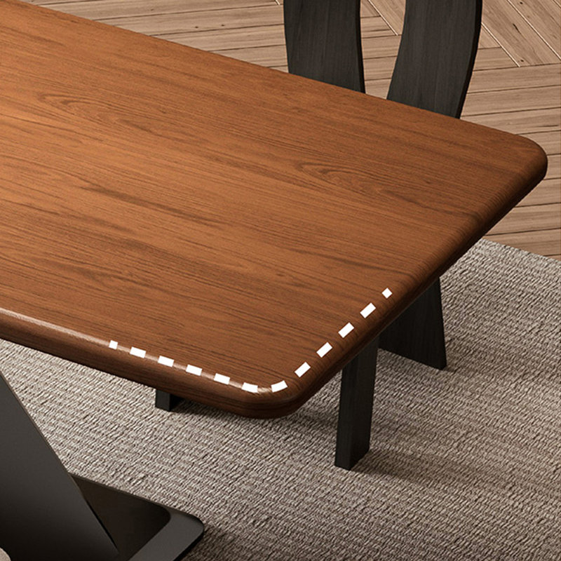 Table de salle à manger en bois massif de style médiéval, H 29,52 po x L 70,86 po x l 31,49 po