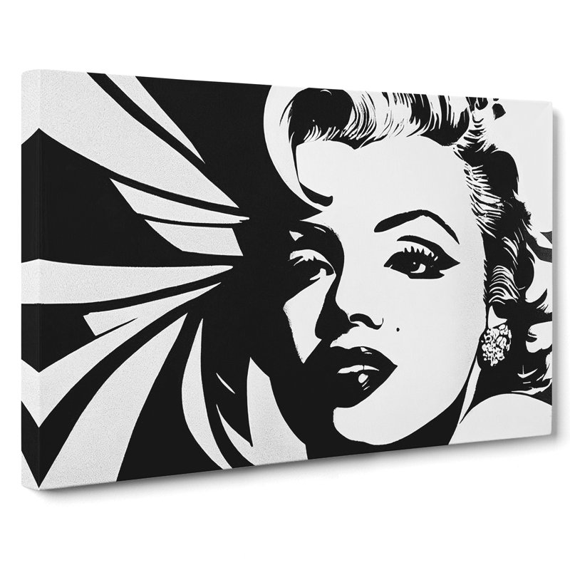 Marilyn Monroe In Monochrome Vol.5 - Wrapped Canvas Print, 50cm H x 76cm W x 3cm D