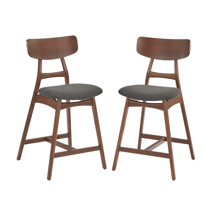 Surrency Upholstered Counter Stool with Solid Wood Frame, Counter Stool (24.5" Seat Height)