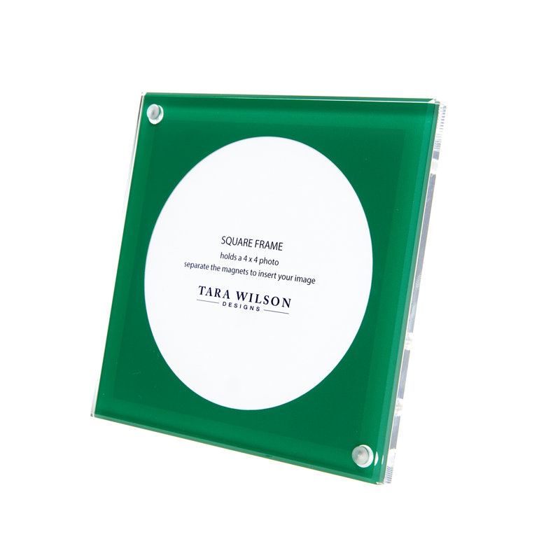 Frame SQUARE Green 5" X 5" For Photo Size 4" X 4", Blue