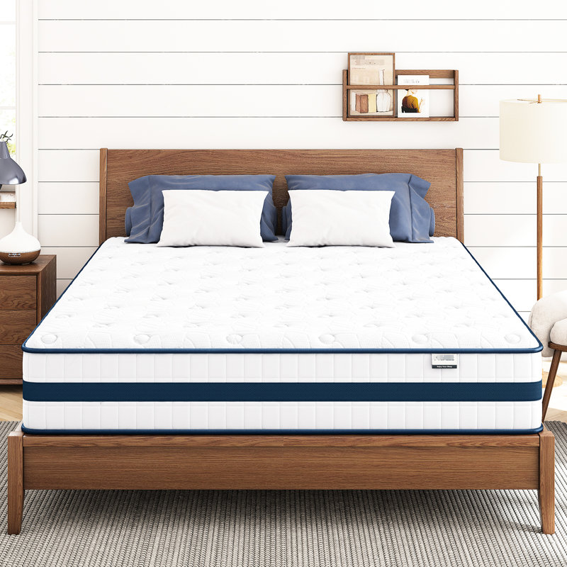 Matelas pour grand lit de 12 pouces - Conception avec mousse à mémoire de forme haute densité, compressé et roulé, idéal pour les planchers modernes, confortable, isolant de pochettes