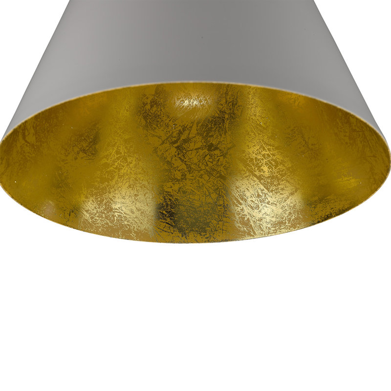 Luminaire suspendu en forme de dôme à 1 lumière Janes, Blanc