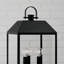 9.50"W x 21.50"H 3-Light Outdoor Square Rectangle Post Lantern in Black with Clear Glass