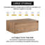 30" Bathroom Vanity Cabinet - Soft Close, Float Mounting, Imitative Oak Finish Close Drawer, Modern Mounting