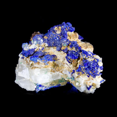 Azurite with Malachite and Cerussite Miniature - Bou Beker Mine, Morocco