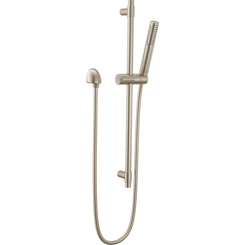 2-Setting Slide Bar Handheld Shower Head with High Pressure ProClean Spray Brushed Nickel, Lumicoat Stainless