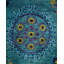 Tapis unique bleu, mauve et orange de 9 pi 2 po x 16 pi 8 po Allegra