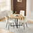 Argyle Grid White Leather Chairs#4 is out of stock