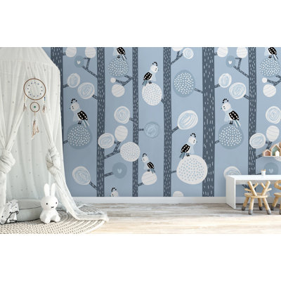 Papier peint amovible Kids Tree Bird