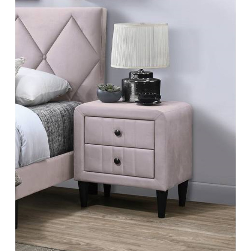 Sylvia 20'' W Nightstand, Light Pink