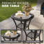 Ensemble de 3 chaises pivotantes en osier avec coussins et table d'appoint-1258415982