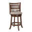 Chaise de comptoir pivotante courbée, assise rembourrée en tissu, brun-1099804595-1148315834