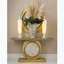 Opera Fluted Console-Brass w/Quartz Insert