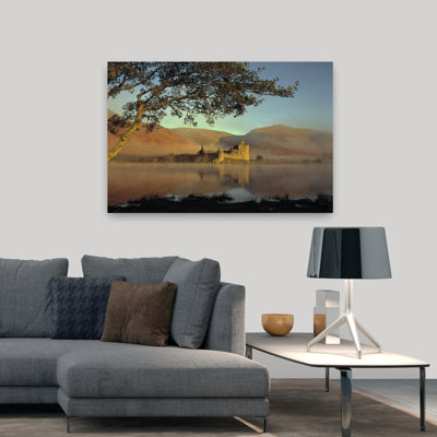 Kilchurn Castle In Scotland Abstract Contemporary Sunrise Sunset Wall Art