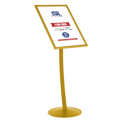 Porte-enseigne en aluminium à panneau piédestal simpliste