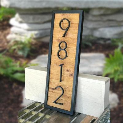 Numéro de maison d'adresse en acier inoxydable flottant de 5 po, numéros de maison antirouille en métal moderne avec trousses de clou pour porte de jardin, boîte aux lettres décorative, visibilité (3)