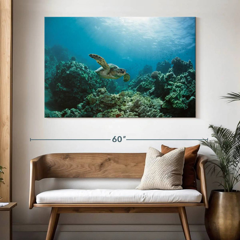 Brampt Sea Turtle In Maui, 34" H x 51" W