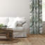Ensemble de 2 panneaux de rideaux en coton Frondosa Seagrass-109899872