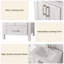 Meuble-lavabo simple autoportant de style Shaker transitionnel blanc de 61 cm (24 po) avec lavabo en céramique intégré-481431146