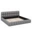 Très grand lit plateforme tapissier, lit plateforme recouvert de lin avec tête de lit solide-1893716396