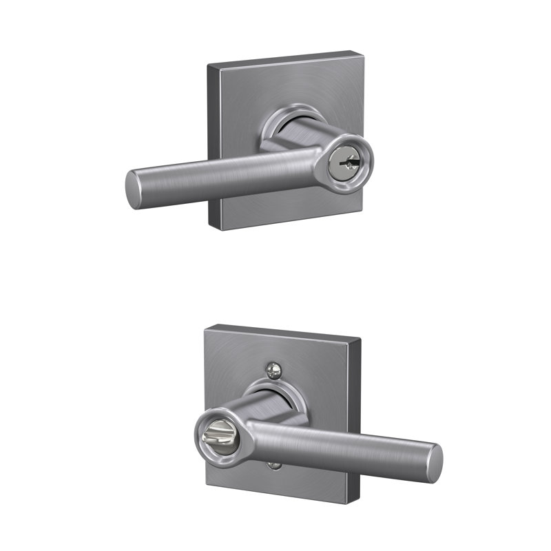 Broadway Keyed Entry Lever with Collins Trim, Aged Bronze, Yes, Keyed Alike