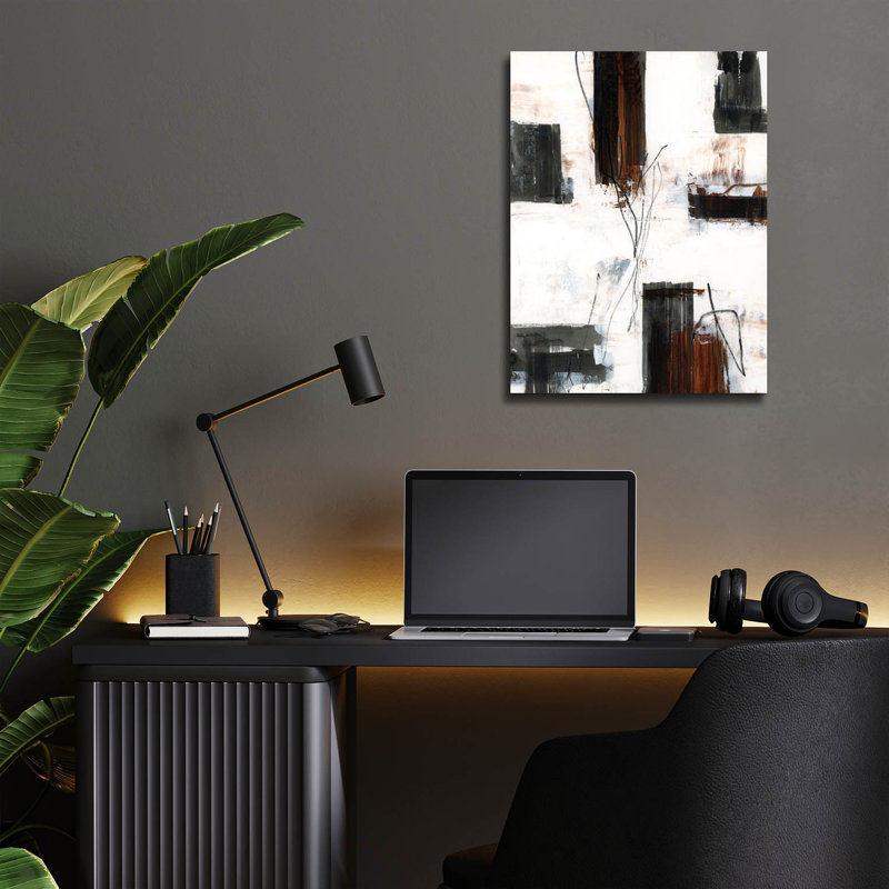  «Mocha and Black 2» par Cartissi, art mural en verre acrylique, 12 po x 16 po