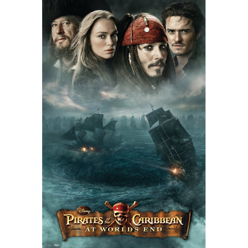 « pirates de the caraïbes », impression sur papier 3 dvd one