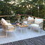 Mobilier de jardin beige avec une grande capacité de charge et de la décoloration - Coussins - 4 pièces Housses de patio et solides