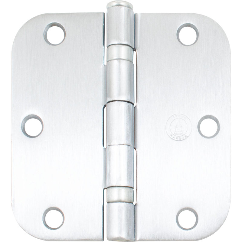 Charnière de porte H 5,8 po x l 3,5 po, Acier, Nickel satiné