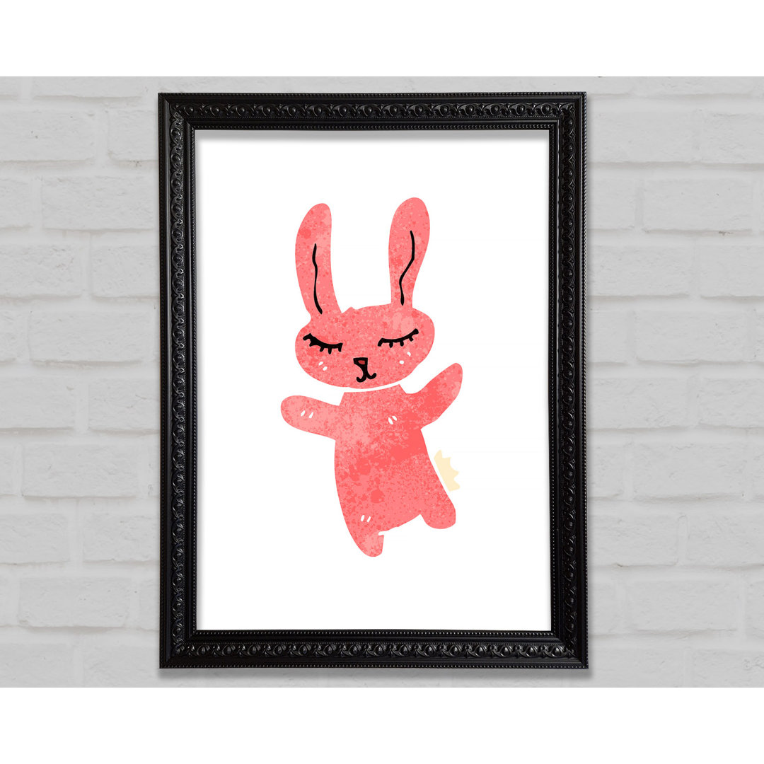 Pink Bunny Hug - Einzelner Bilderrahmen Kunstdrucke