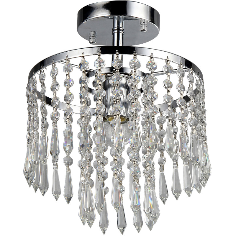 Silsbee Crystal Semi Flush Mount