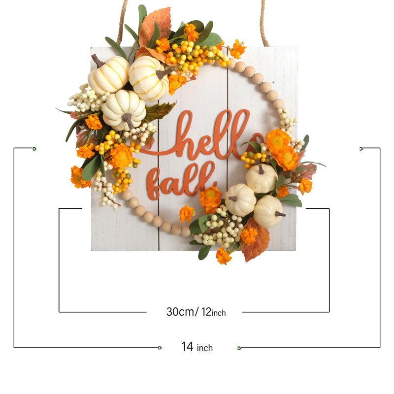 Couronne de panneau Idyllic Hello Fall