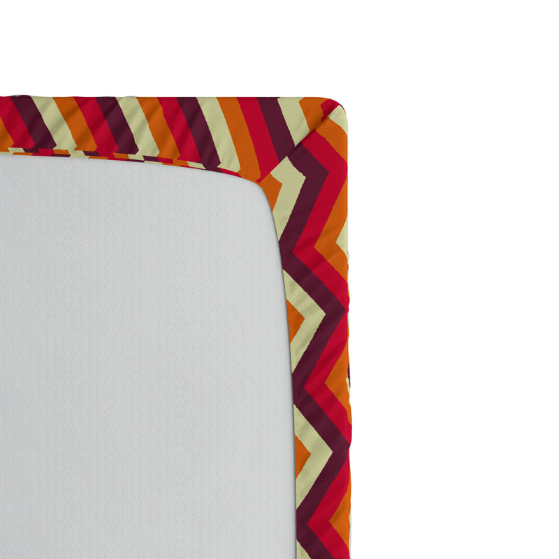 Microfiber Chevron Fitted Sheet, Twin Fitted Sheet